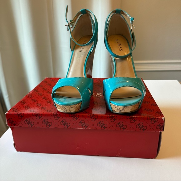 Guess Kalisa blue wedge sandal - Picture 2 of 12